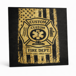 Firefighter Tribute Wood Slice Plaque