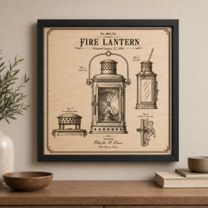Fire Lantern Patent Wall Art