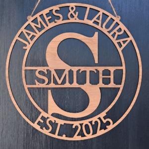 Personalized Family Monogram Door Hanger