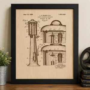 Visible Gas Pump Patent Wall Art