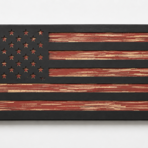 Distressed Rustic American Flag Wall Art – Layered Wood Flag Decor