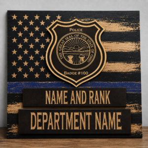 Personalized Law Enforcement Wall Decor