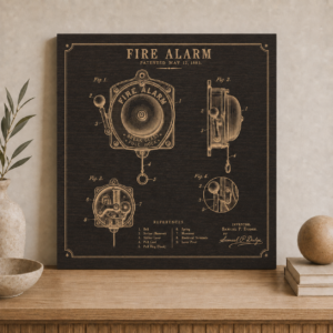 Fire Alarm Patent Wall Art
