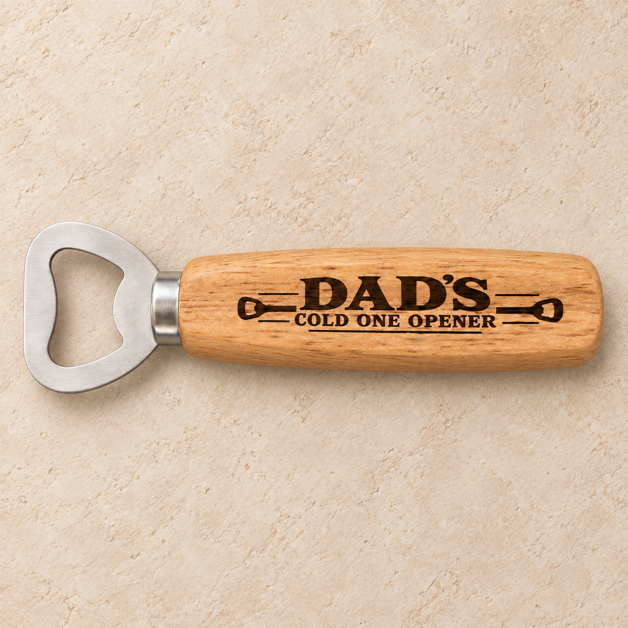 Dad's Cold One engraved bottle opener gift from 55-7 Custom Works