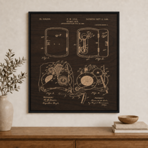 Police Signal Box Patent Wall Art | Law Enforcement Gift