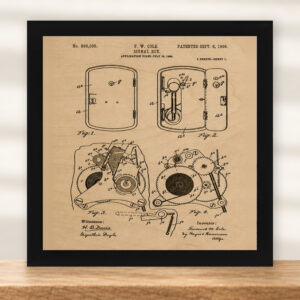 Police Signal Box Patent Wall Art | Law Enforcement Gift