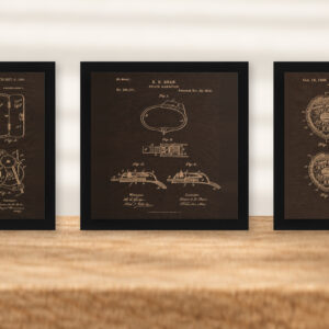 Police Patent Wall Art Set | Signal Box, Handcuff & Badge