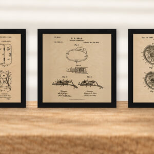 Police Patent Wall Art Set | Signal Box, Handcuff & Badge