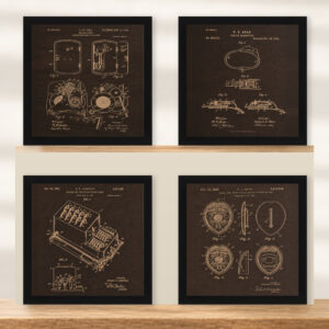 Complete Police Patent Wall Art Collection | 4-Piece Law Enforcement Gift Set