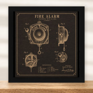 Fire Alarm Patent Wall Art