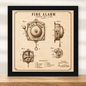 Fire Alarm Patent Wall Art