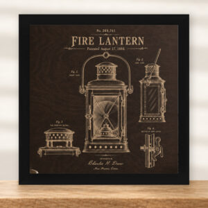 Fire Lantern Patent Wall Art