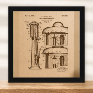 Visible Gas Pump Patent Wall Art