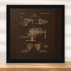 Vintage Bench Vise Patent Wall Art
