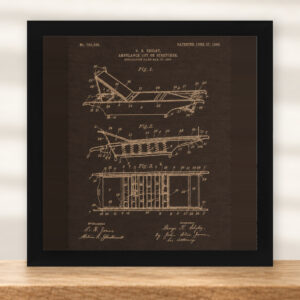 Ambulance Cot Patent Wall Art | Paramedic Gift