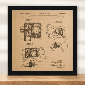 Automatic Positive Pressure Resuscitating Machine Patent Wall Art | EMS Gift