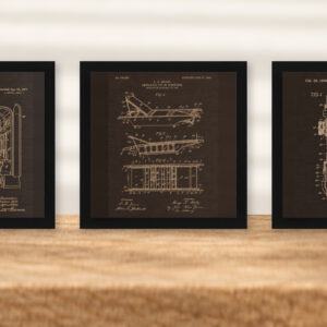 EMS Patent Wall Art Set | Ambulance, Cot & Resuscitator