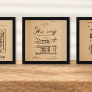 EMS Patent Wall Art Set | Ambulance, Cot & Resuscitator