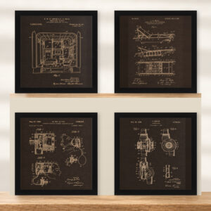 Complete EMS Patent Wall Art Collection | 4-Piece Paramedic Gift Set