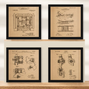 Complete EMS Patent Wall Art Collection | 4-Piece Paramedic Gift Set