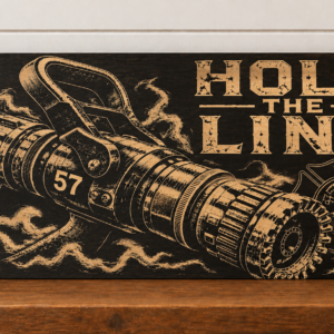 Hold the Line Wall Art | Firefighter Tribute Sign